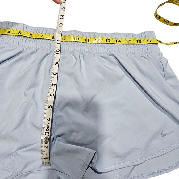 Nike Dri-Fit Light Blue XL Running Shorts‎ Womens Elastic Waistband Summer 2024 - Picture 8 of 9